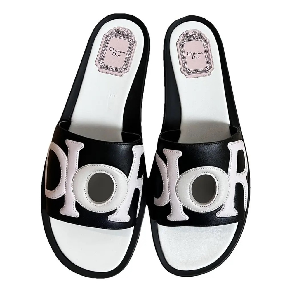 Dior Leather Slides Size 37